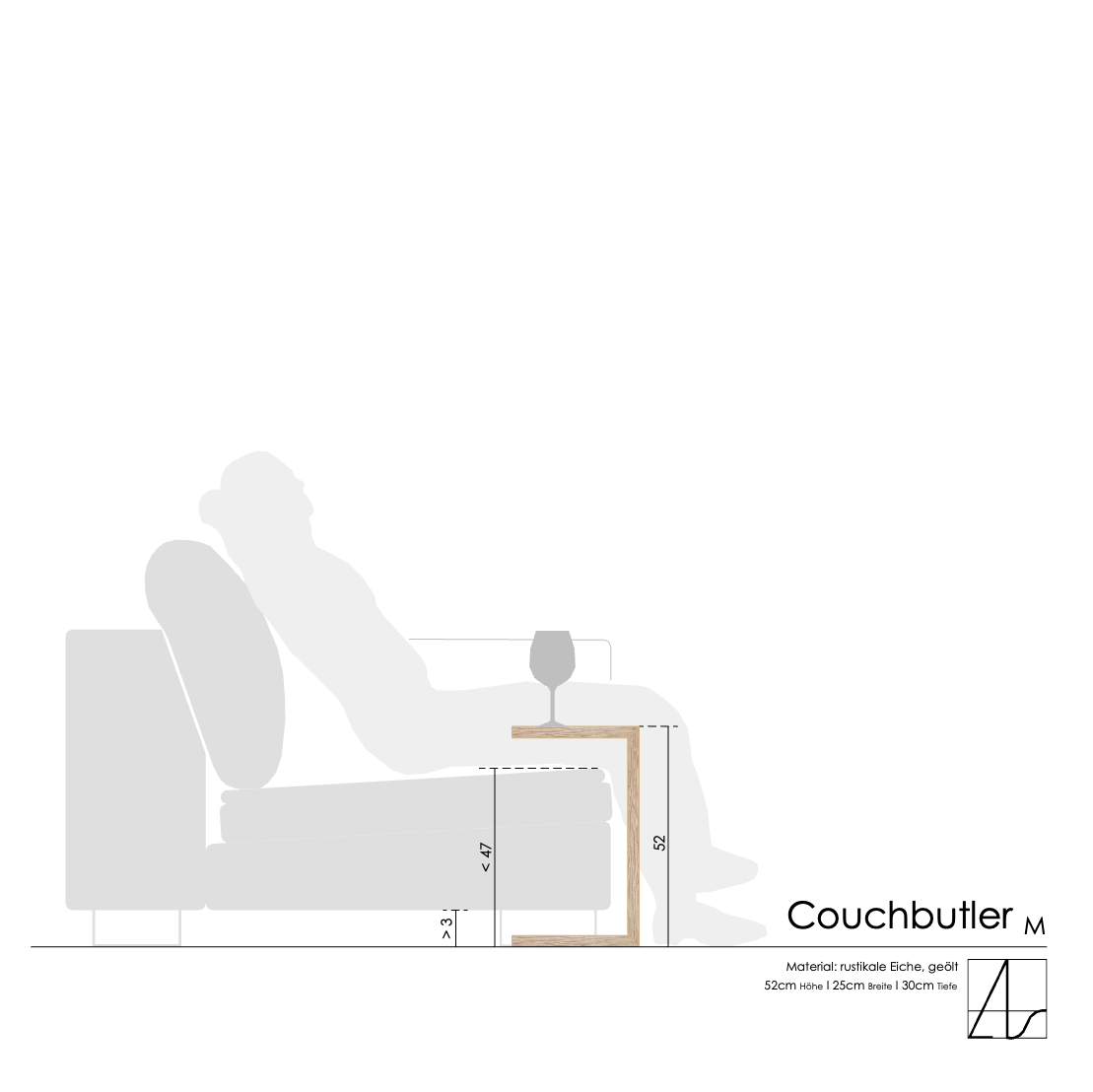 Couchbutler - Beistelltisch – Atelier Schenböck